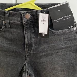 Banana Republic Mid Rise Skinny Jean with Split Hem.